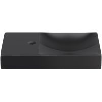 Clou Vale umywalka 45x19 cm prostokątna ścienna-nablatowa czarna CL/03.30162.01.L
