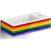 Clou Flush umywalka 36x18 cm prostokątna ścienna-nablatowa biała CL/03.69030