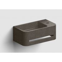 Clou InBe umywalka 43x23 cm prostokątna ścienna czarna IB/03.72030.02.01.R       