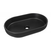 Comad River 2 umywalka 55x35 cm owalna nablatowa czarny mat RIVER 2 BLACK MATT UN 55 ( E-6594 )