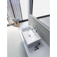 Duravit Vero Air umywalka 60x38 cm nablatowa prostokątna WonderGliss biała 23516000001