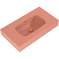Elita Dimple umywalka 80,6x46 cm ścienna prostokątna terra pink mat 168859