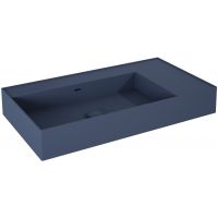 Elita Level umywalka 80,5x45,5 cm prostokątna ścienna lewa navy blue matt RE041461177030