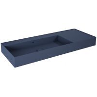 Elita Level umywalka 120,5x45,5 cm prostokątna ścienna lewa navy blue matt RE041461197030