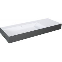 Elita Level umywalka 120,5x45,5 cm prostokątna ścienna lewa white/antracit matt RE041461236180