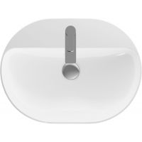 Geberit Variform umywalka 60x45 cm nablatowa owalna KeraTect biała 500.777.00.2