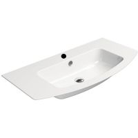 GSI Pura umywalka 102x52 cm półokrągła ścienna biała 8825111