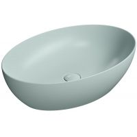 GSI Pura umywalka 60x42 cm nablatowa owalna ghiaccio mat 884215
