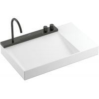 Hansgrohe Avalegra umywalka 78x47,5 cm AquaUnit z baterią biały/czarny chrom szczotkowany 22473340