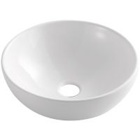 Invena Dokos umywalka 39,5 cm nablatowa okrągła biała CE-19-011