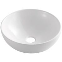 Invena Tinos umywalka 39,5 cm nablatowa okrągła biała CE-43-011