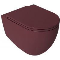 Isvea Infinity miska WC wisząca bez kołnierza czerwony mat 10NF02004-2R