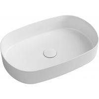 Isvea Infinity umywalka 55x36 cm owalna nablatowa biała 10NF65055-2L