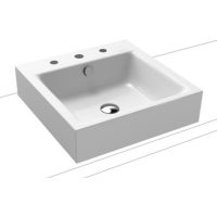 Kaldewei Puro umywalka 46 cm nablatowa kwadratowa model 3156 biała 900606033001