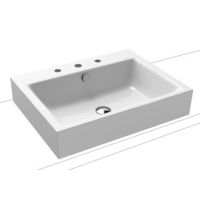 Kaldewei Puro umywalka 60x46 cm nablatowa prostokątna model 3157 biała 900706033001