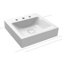 Kaldewei Cono umywalka 50 cm nablatowa kwadratowa model 3077 biała 908406033001