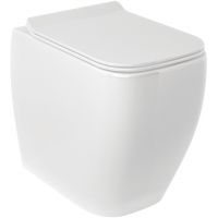 Kludi Resa C miska WC stojąca bez kołnierza ze spłukiwaniem wirowym biały połysk 28WCB0443