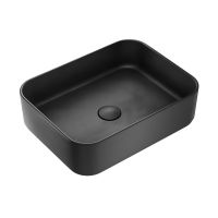 Kronenbach Cube Black Edition umywalka 50x38,5 cm prostokątna nablatowa czarny mat KB144400BK