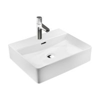 Ksuro 100 umywalka 50,5x43 cm nablatowa prostokątna z powłoką Intelligent Coat biała 21801000