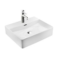 Ksuro 100 umywalka 50,5x43 cm nablatowa prostokątna z powłoką Intelligent Coat biała 21801000