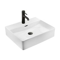 Ksuro 100 umywalka 50,5x43 cm nablatowa prostokątna z powłoką Intelligent Coat biała 21801000