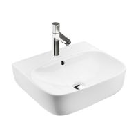 Ksuro 107 umywalka 50x44,5 cm nablatowa prostokątna z powłoką Intelligent Coat biała 21802000