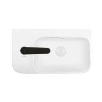 Ksuro 107 umywalka 45x26 cm nablatowa prostokątna lewa biała 21003000