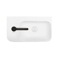 Ksuro 107 umywalka 45x26 cm nablatowa prostokątna lewa biała 21003000