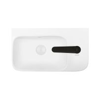 Ksuro 107 umywalka 45x26 cm nablatowa prostokątna prawa biała 21004000