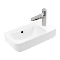 Ksuro 107 umywalka 45x26 cm nablatowa prostokątna prawa biała 21004000