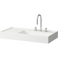 Laufen Kartell umywalka 90x46 cm ścienna prostokątna lewa biała H8103390001111