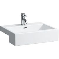 Laufen Living City umywalka 55x46 cm półblatowa prostokątna biała H8134320001041