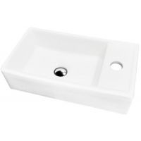 LaVita Gila umywalka 42x23 cm prostokątna nablatowa biała
