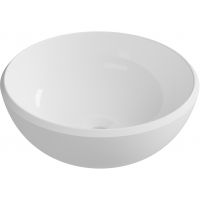 Lavaberg Freya umywalka 38x38 cm okrągła nablatowa biały połysk 663131040003