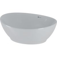 Megstyl Zora umywalka 41x34 cm owalna nablatowa biała 3192