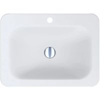 Miraggio California Matt umywalka 61,4x45,6 cm prostokątna wpuszczana biały mat 0000159