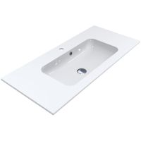 Miraggio Della umywalka 100x45 cm wpuszczana prostokątna biała 0000166
