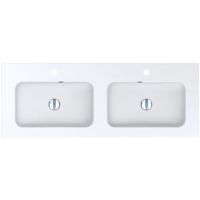 Miraggio Della Matt umywalka 120,1x50,1 cm prostokątna wpuszczana biały mat 0000173