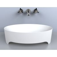 Miraggio Evora umywalka 50x32 cm nablatowa owalna biały połysk 0000189