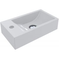 Miraggio Faro umywalka 41x23 cm nablatowa prostokątna biały połysk 0000191