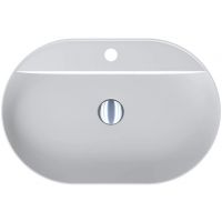 Miraggio France Matt umywalka 60x40 cm owalna nablatowa biały mat 0000200