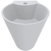 Miraggio Smart Matt umywalka 36x36 cm okrągła ścienna biały mat 0000241