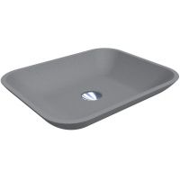 Miraggio Marteen Mirastone umywalka 49,9x40,1 cm prostokątna nablatowa szary mat 0000428