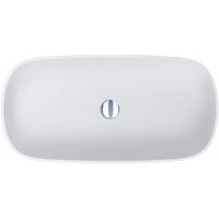 Miraggio Tripoli Miramarble umywalka 80x40 cm owalna nablatowa biały mat 0000587