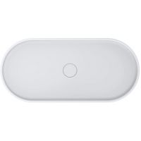 Miraggio Marta 900 Matt umywalka 90x42 cm owalna nablatowa biały mat 0000732