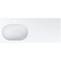 Miraggio New York 1200 L Matt umywalka 120x50 cm prostokątna nablatowa biały mat 0000768