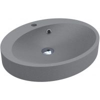 Miraggio Devon Mirastone umywalka 55x44,9 cm owalna wpuszczana szary mat 0000993