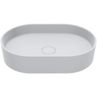 Miraggio Kira umywalka 60x40 cm owalna nablatowa biała 0001005