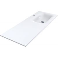Miraggio Jessel umywalka 120x45 cm prostokątna wpuszczana-z blatem biała 0001056