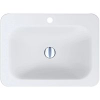 Miraggio California Mirasoft umywalka 61,4x45,6 cm prostokątna wpuszczana biały mat 0001064